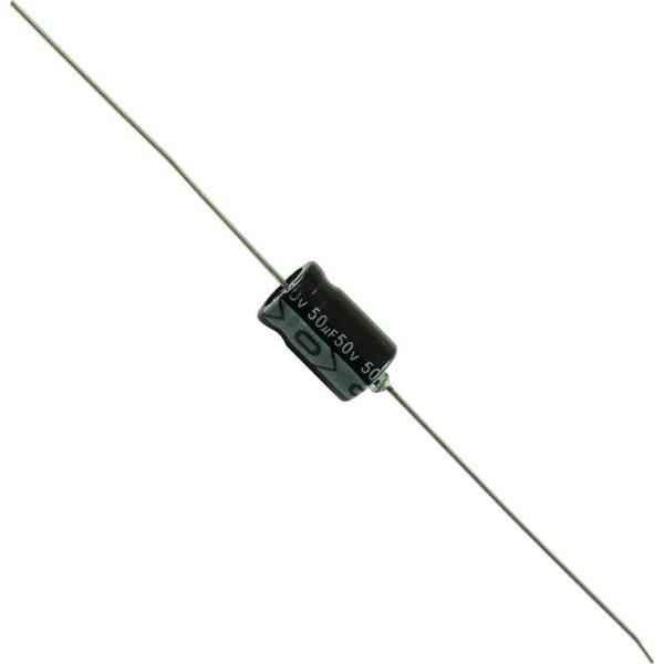 コンデンサ Capacitor - 50V, Axial Lead Electrolytic, 47...