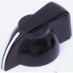 ノブ Knob - Chicken Head, set screw, brass inset, Bl...