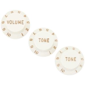 ノブ Knobs - Fender, Stratocaster, 1 Volume, 2 Tone, Parchment [送料170円から 同梱可]｜fujishima-ctm-gtr