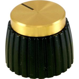 ノブ Knob - Push-On, Marshall Style, black, Gold [送料170円から 同梱可]｜fujishima-ctm-gtr