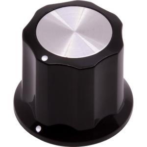 ノブ Knob - Metal, Set Screw, Chrome Plated, Vox Style, Volume (1