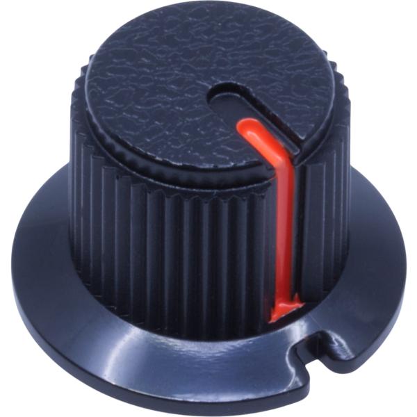 ノブ Knob - Plastic, Knurled Shaft, 808 Style, Mediu...