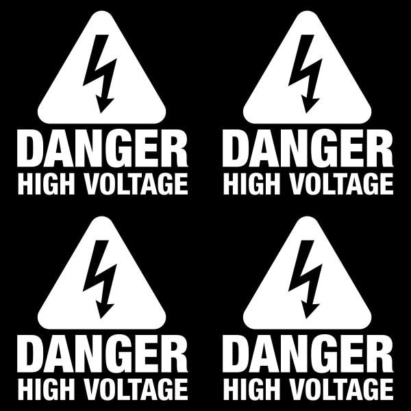 ラベル Label - Danger High Voltage, Small, Sticker [送...