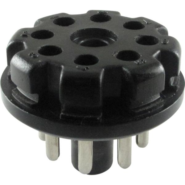 プラグ Plug - 8-Pin octal tube base, Black Plastic [送...