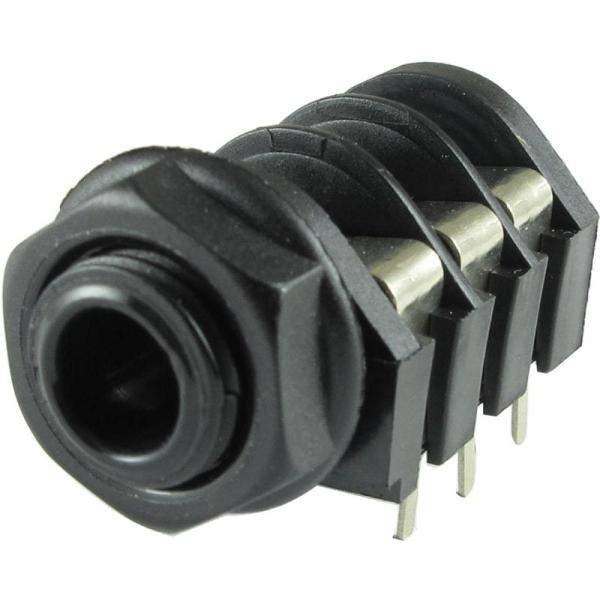 ジャック 1/4&quot; Jack - Cliff, PC Mount, switched, black,...