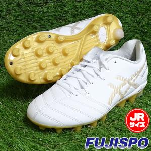 アシックス DSライト JR GS asics 【サッカー・フットサル】 シューズ ジュニア サッカースパイク 子供 ホワイト×リッチゴールド (1104A046-122)｜fujispo