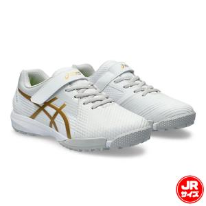 アシックス レーザービーム ジュニア asics【サッカー・フットサル】シューズ スニーカー ベルトタイプ トレーニングシューズ ランニングシューズ(1154A173-100)｜fujispo