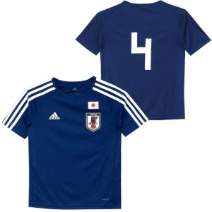 KIDS サッカー日本代表 ホームレプリカTシャツ No.4 (CZO77)アディダス(adidas) ジュニア　レプリカウェア　日本代表　キッズ｜fujispo