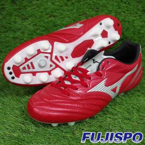 モナルシーダ 2 JAPAN / MONARCIDA II(P1GA182162)ミズノ サッカースパイク シルバー×レッド【ミズノ/Mizuno】｜fujispo