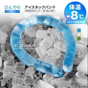 ネッククーラー ネックバンド クールリング アイス ネックパック 28℃自然凍結 結露しない ズレない アイスリング 冷感グッズ 首掛け ひんやり｜fujita-store