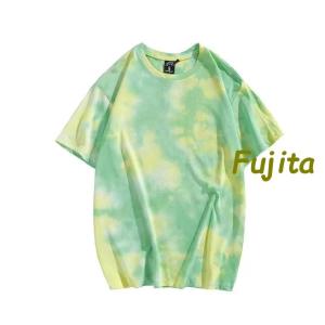 Tシャツ タイダイTシャツ メンズ ビッグシルエット クルーネック ダメージ 染めTシャツ ゆったり ティーシャツ｜fujita-store