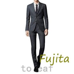スーツメンズ 上下セット セットアップ ビジネススーツ スリム 着心地良い 礼服 結婚式 就職スーツ オールシーズン シンプルデザイン 上下セット｜fujita-store