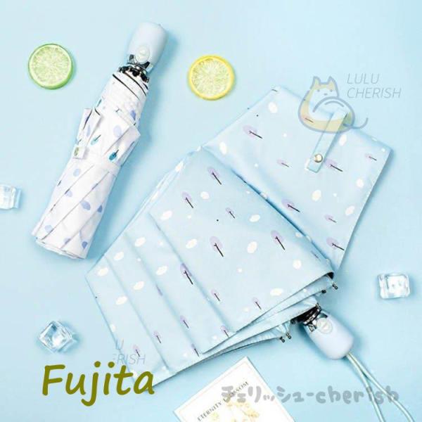 花柄日傘 晴雨兼用 UVカット 自動開閉式折りたたみ傘 遮光遮熱 折り畳み 傘 レディース UVカッ...