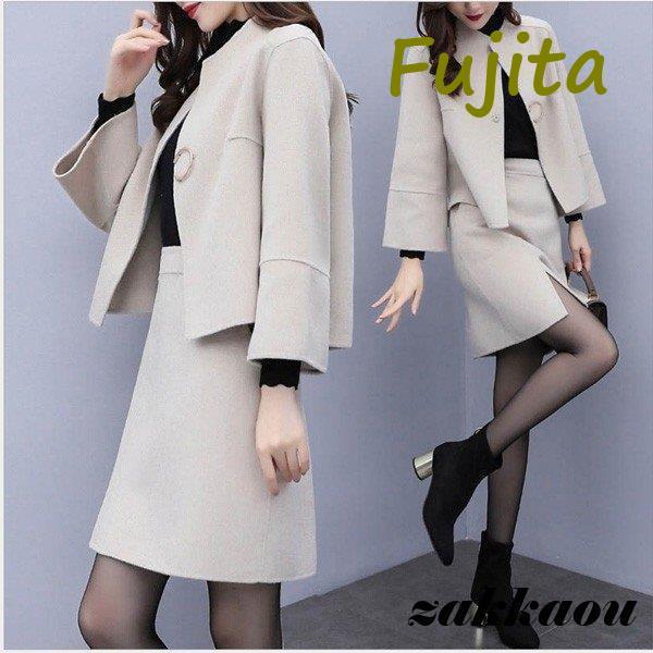 セットアップ スカート スーツ レディース スカートスーツ 2点セット セレモニースーツ ショートコ...