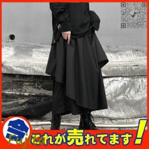 袴パンツ モード系 ワイドパンツ レディース スカート風 メンズ 韓国 原宿 個性的 ズボン｜fujita-store