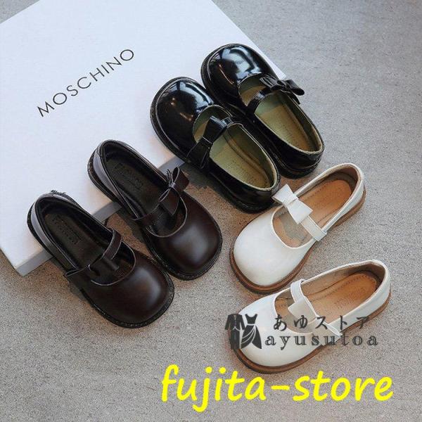 キッズシューズ 女の子フォーマル 可愛いパンプス メリージェーン フラットシューズ ローファー おし...