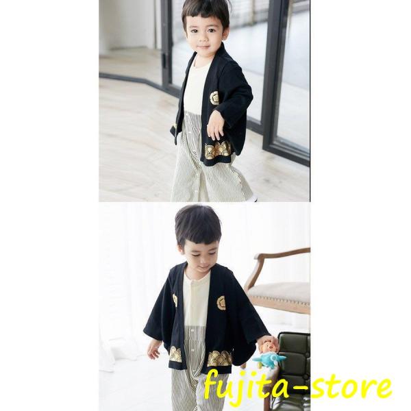 袴 ロンパース カバーオール ベビー服 男の子 子供服 お宮参り 七五三 初節句 和服 着物 フォー...