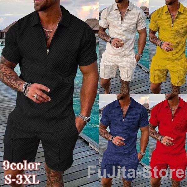 ジャージ メンズ 上下セット 2点セット Tシャツ パンツ 40代 50代 夏物 セットアップ おし...