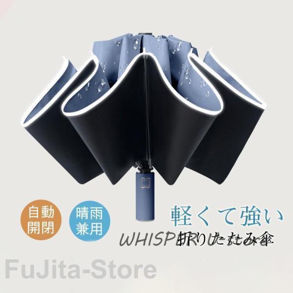 折りたたみ傘 遮光率100% 超撥水 晴雨傘 逆折り 自動開閉 折り畳み傘 UVカット 大きい コン...