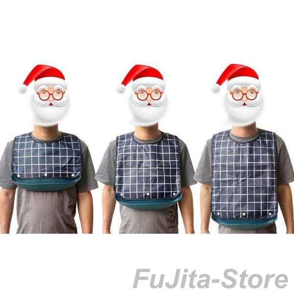 エプロン 介護用 食事エプロン 食事受け ポケット付き よだれかけ ケープ 防水 食べこぼし 汚れ ...