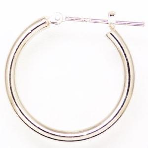 片耳用　プラチナ Pt900 ワッカ フープピアス 2mm×20mm 日本製 ニッケルフリー CuoreCuore クオーレクオーレ ne 片方半ペアー 2mm-20mm