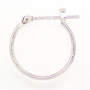 片耳用 14金ホワイトゴールド K14WG ワッカ フープピアス 1mm×13mm ne 日本製 ニッケル フリー CuoreCuore クオーレクオーレ