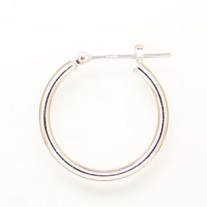 片耳用 14金ホワイトゴールド K14WG ワッカ フープピアス 2mm×20mm ne 日本製 ニッケル フリー CuoreCuore クオーレクオーレ 半ペアー 2mm-20mm