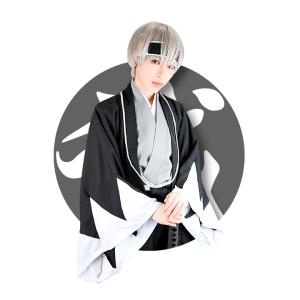 送料無料 新選組 コスプレ 羽織 黒 白 青 ...の詳細画像3