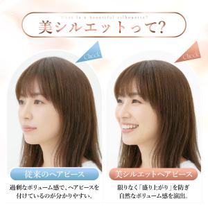 【人工頭皮付き】美シルエットヘアピース 部分ウ...の詳細画像3