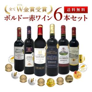 赤ワイン セット ソムリエ厳選 全てボルドー&全てダブル金賞ワイン6本セット 750ml x 6本