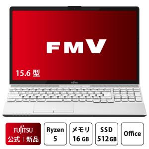 ノートパソコン 富士通 新品 LIFEBOOK AH WAA/J1 15.6型 Windows11 Home Ryzen5 メモリ16GB SSD512GB Office付き FMVWJ1AA53_PP｜fujitsu-fmv