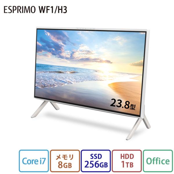 デスクトップパソコン 新品 富士通 ESPRIMO FH WF1/H3 23.8型 Windows1...