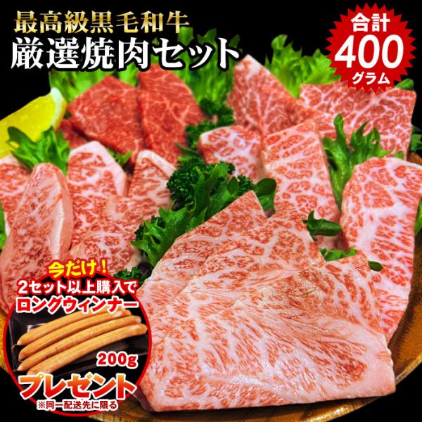 焼肉 食べ比べ 最高級 黒毛和牛 店長厳選 おまかせ焼肉セット 400g 5種類入り バーベキュー ...