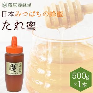 国産はちみつ　日本ミツバチのハチミツ　藤原養蜂場の日本在来種みつばちの蜂蜜　たれ蜜　500g　ポリ容...