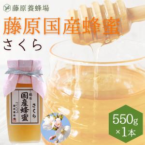 国産はちみつ さくらのハチミツ 藤原国産蜂蜜 550g ガラス瓶入り 創業百二十余年老舗藤原養蜂場の商品画像