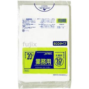 メタロセン配合ポリ袋 20L LLD+META 半透明 0.02mm 600枚／ケース TM29 ジャパックス｜fujix-sizai