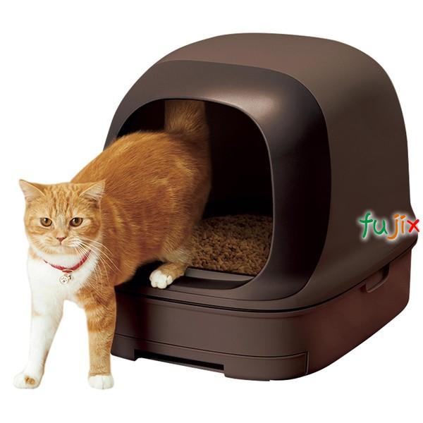 ニャンとも清潔トイレ　ドームタイプ　ブラウン 1セット／ケース エステー 57503 猫用トイレ