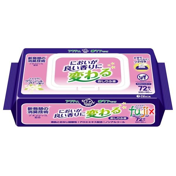 アクティ　においが良い香りに変わるおしりふき 864枚（72枚×12袋）／ケース 80604