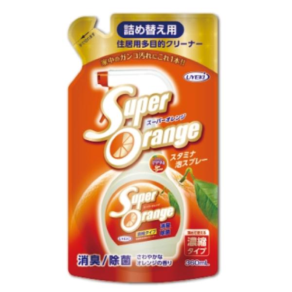 マルチクリーナー スーパーオレンジ　消臭・除菌 泡タイプ  詰め替え用 360ｍL×24個／ケース