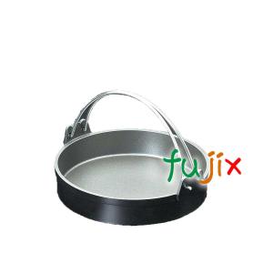 すきやき鍋 φ18 （つる付） 1個 M10-249 アルミ合金製　フッ素3コート｜fujix-sizai