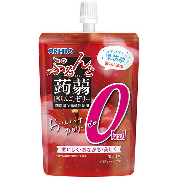 ぷるんと蒟蒻ゼリースタンディング カロリーゼロ 蜜りんご 130g×8個セット