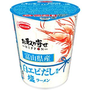 エースコック お取り寄せNIPPON富山県産白エビだし使用塩ラーメン 58g×12個入り