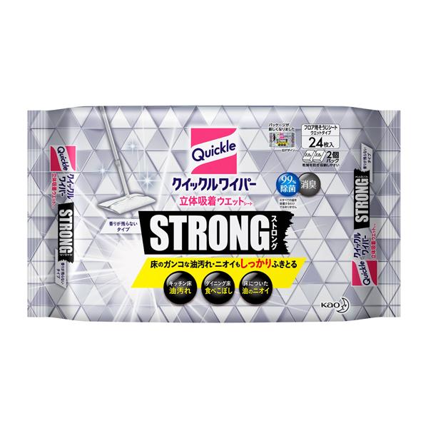 クイックル立体吸着ウエットシートストロング　24枚（KO）花王