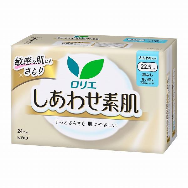 ロリエ しあわせ素肌 ふんわりタイプ 多い昼用 羽なし (医薬部外品) 24個入×18パック（1ケー...