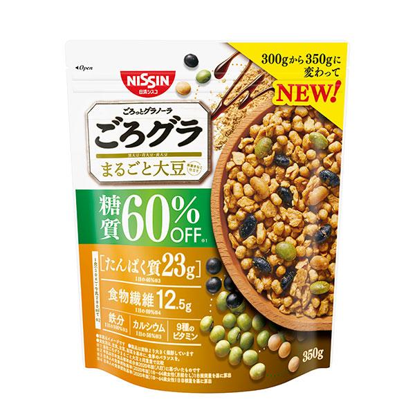 日清シスコ　ごろグラ糖質60％オフまるごと大豆 350g×6個入り(1ケース)（SB）