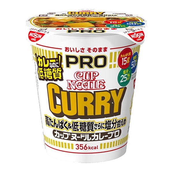 日清 カップヌードルPRO高たんぱく&amp;低糖質さらに塩分控えめカレー 85g×12個入り (1ケース)