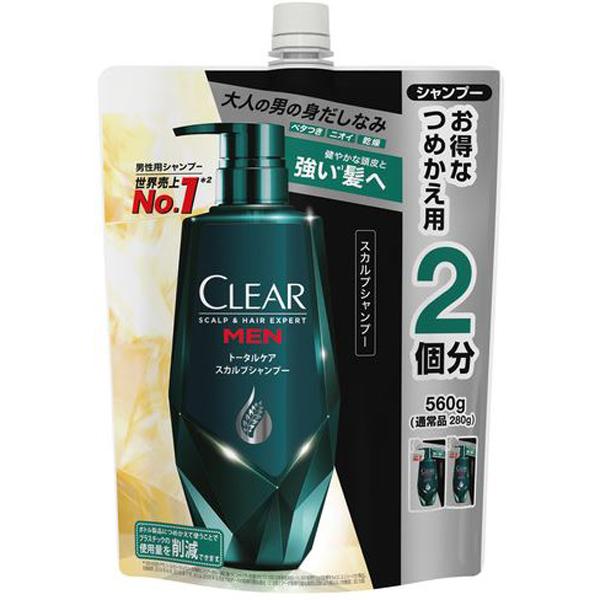 クリア フォーメン トータルケア スカルプシャンプー つめかえ用 560g×2個セット