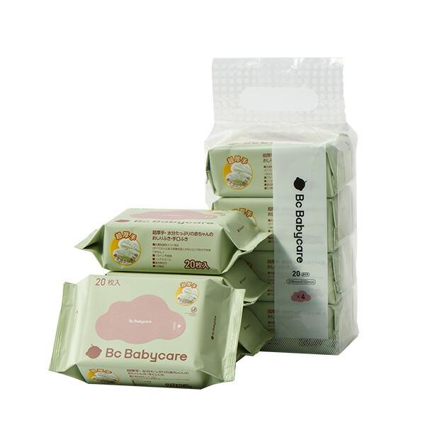 Bc Babycare 超厚手おしりふき手口ふき (20枚x4パック 12セット)