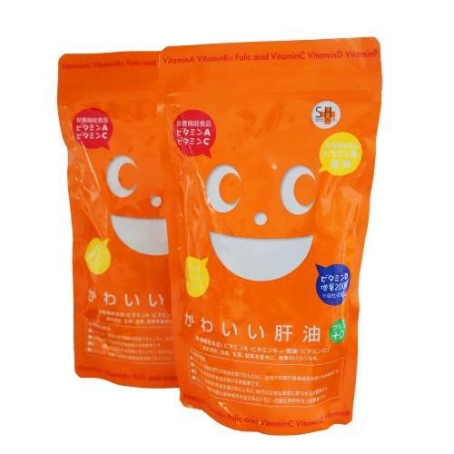 かわいい肝油プラスD 2個セット （1粒 1.1ｇ×約240粒×2個） かんゆ 肝油ドロップ ビタミ...