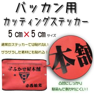 バッカン用　ネームシール　カッティングステッカー　5ｃｍ×5ｃｍ